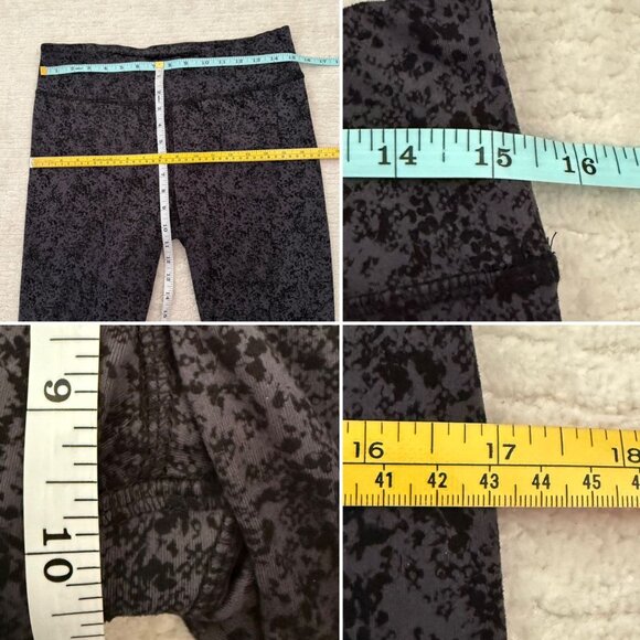 Jockey Activewear Leggings Size Large Womens Gray Black Abstract Print - Picture 4 of 7